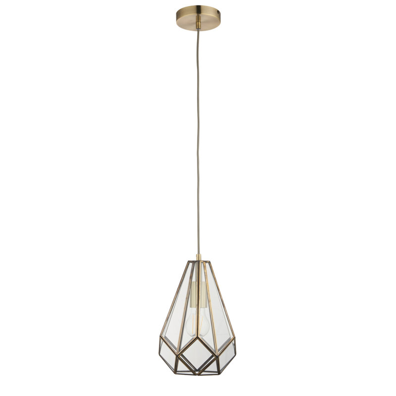 1 - Light Antique Brass Plate Pendant