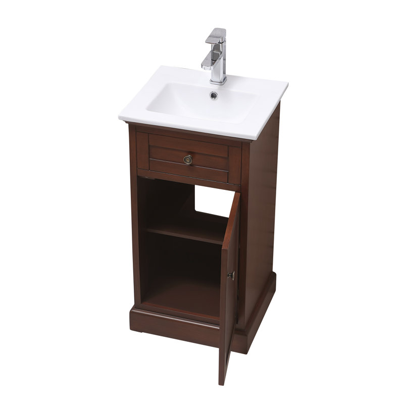 Ensemble de meuble-lavabo simple 18 po Ameriah, Teck