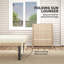 Outsunny Folding Rattan Sun Lounger 6-Level Adjustable with Cushion Natural