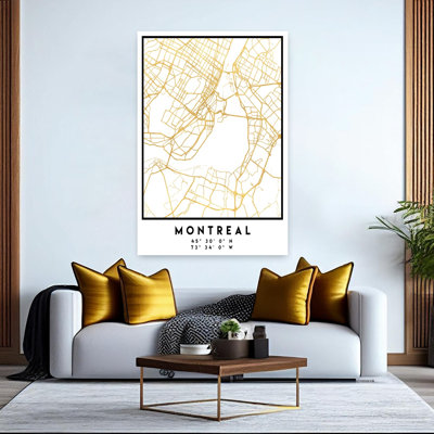 1 Maps 2 40 Abstract Contemporary Architecture City Wall Art Print 1 Piece Wrapped Canvas Wall Art