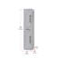 Armoire de rangement pour salle de bain 16 pouces en gris-798264715-798264717
