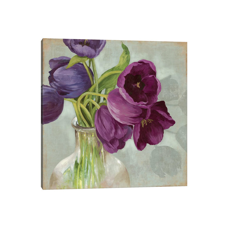 Glass Flowers I - Wrapped Canvas Painting