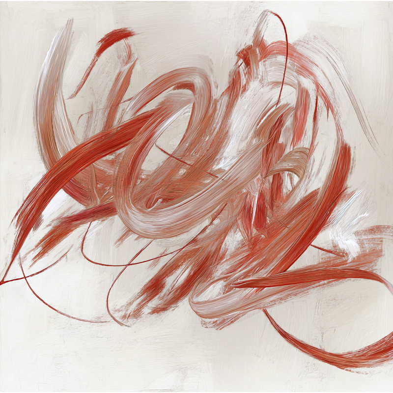 Art mural sur toile tendue Crimson Motion, 30 po L x 30 po H x 1,5 po P