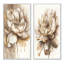 «Indigold Beige Flower II», 2 pièces sur toile-1249795696-1249795656