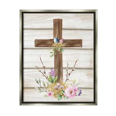 Spirituelle, croix de printemps, fleurs printanières