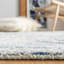Tapis bleu / blanc en laine / viscose touffeté à la main Restoration-1327824346