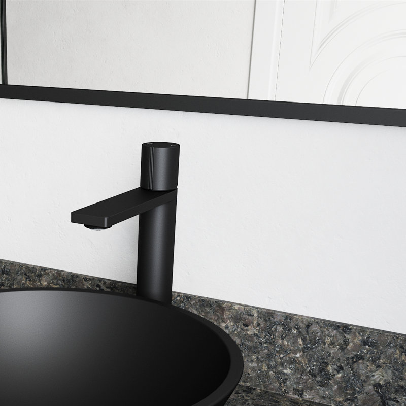 Gotham 12" H Single Handle Vessel Sink Bathroom Faucet, Matte Black