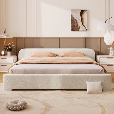 [Cozy White Bouce Upholstered Bed[ - A Dreamy Addition To Your Bedroom