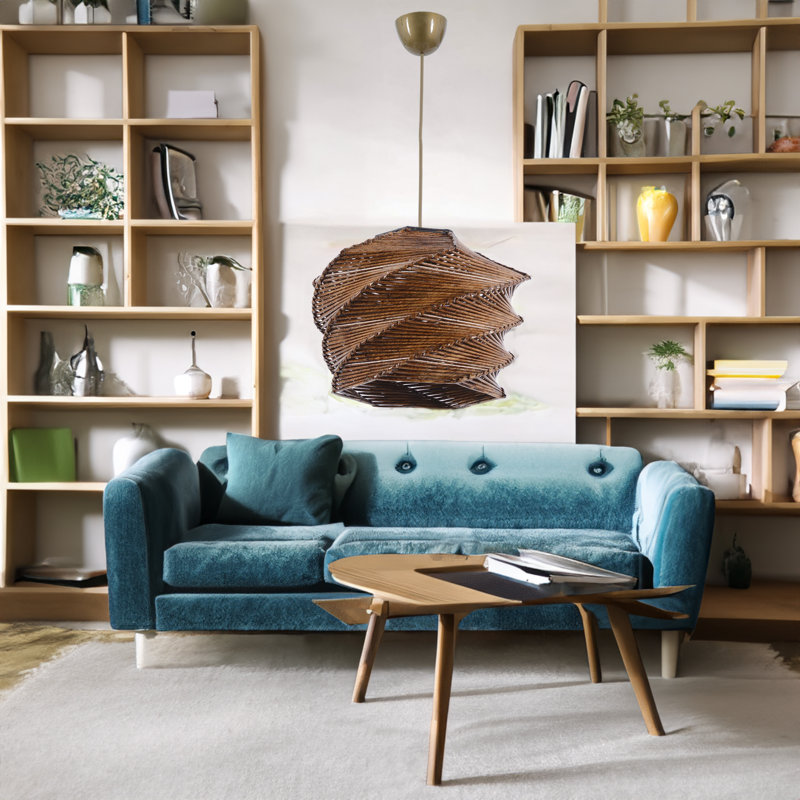 Lustre Kulle, H 10,2 po x l 12,6 po x P 12,6 po, Vieilli