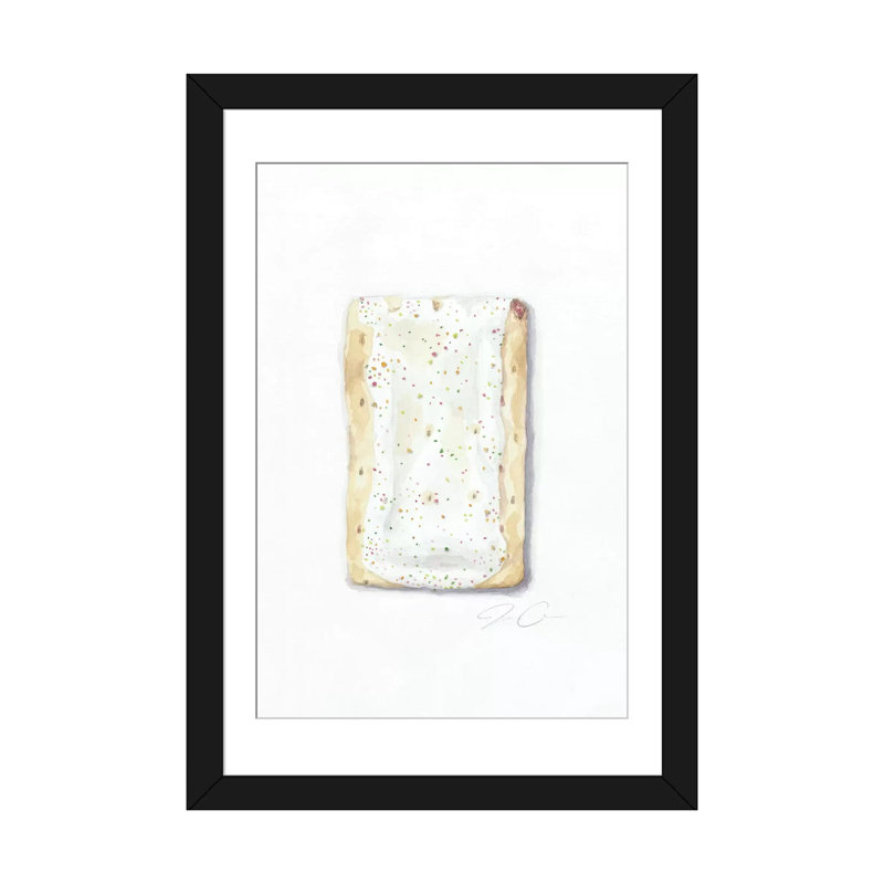 Strawberry Pop-Tart - Print, Black Framed Fine Art Paper, White, 32" H x 24" W x 1" D