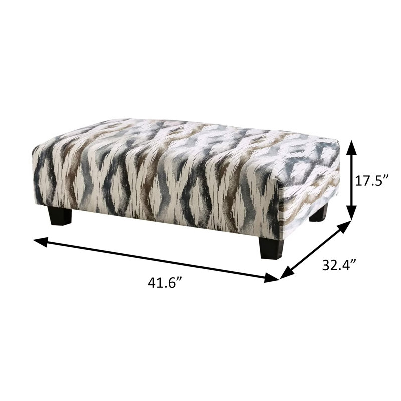 Repose-pieds contemporain l 41,6 po, multicolore