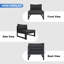 Ensemble de chaises d'extérieur en aluminium 2 pièces avec sièges et coussins de 29 po Fris-874554382-874554383