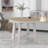Farmhouse Style Extendable Round Dining Table With Stable Wood Structure And Adjustable Length For Any Room-1109155791
