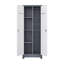 Armoire de rangement avec portes et tablettes verrouillables, armoire de rangement en métal d'une hauteur de 65 po avec tige de suspension et crochets en S, armoire de rangement pour outils de nettoyage-1966846064