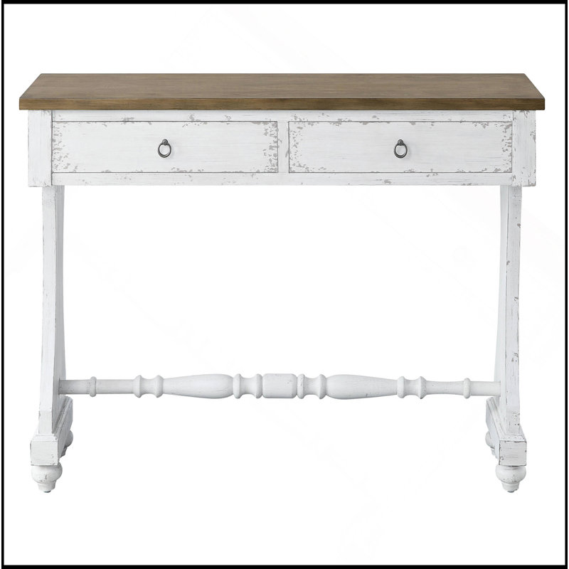 Antique White 2-Drawer Console Table