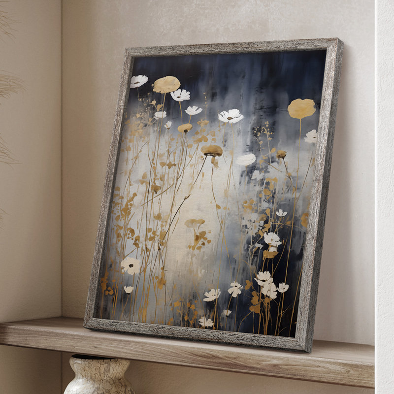 Reproduction encadrée FLORAL Series CDXVI - bois massif, H 21 po x l 17 po