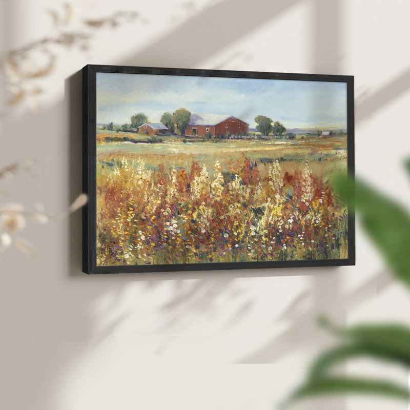 Country View II - Reproduction encadrée - Restickable, Noir, H 16 po x l 20 po