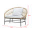 Elsah 126 cm W Wicker Patio Sofa with Cushions