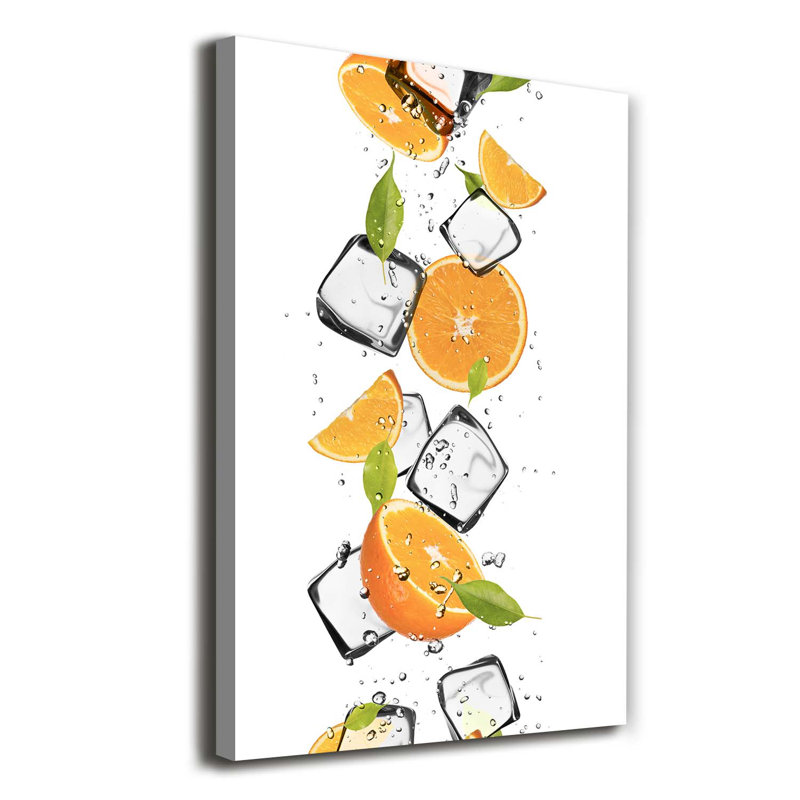Oranges And Ice - Wrapped Canvas Print
