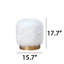Pouf élégant avec pieds en bois, blanc, 17,7 po x 15,7 po | Housse 100% polyester, 35 éponges orthopédiques pour plus de confort | Parfait pour les salons glamour et les décors modernes, design polyvalent et chic-1218134036