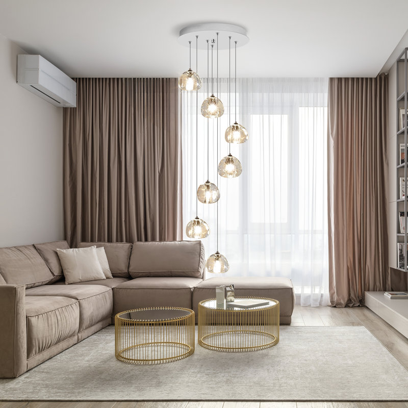 Luminaire suspendu en cristal 7 lumières