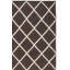 Tapis géométrique en laine / coton tissé à la main et à plat Mccall - brun / ivoire-252461535