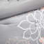 Édredon pour grand lit gris / pêche - imprimé coton, floral, 3 coussins et jupe de lit floral-118742616-118742617