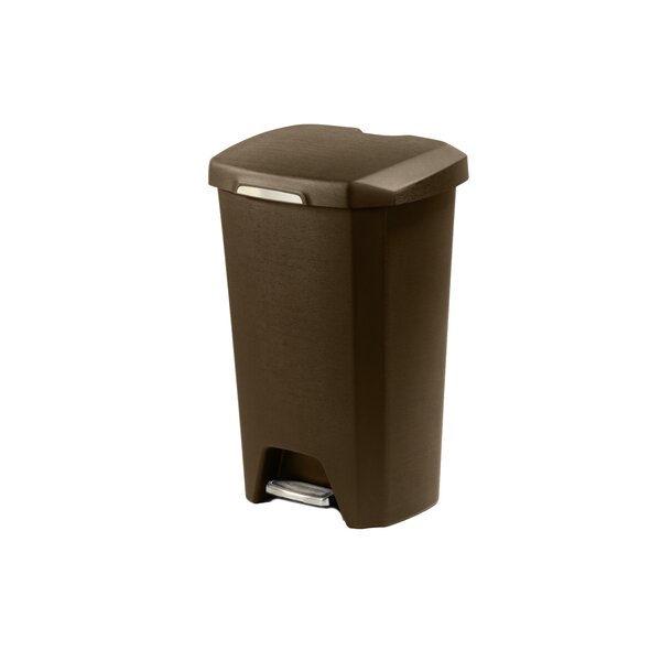 Wayfair Basics Bruder Plastic 13 Gallon Step on Trash Can Wayfair Basics Color: Bronze