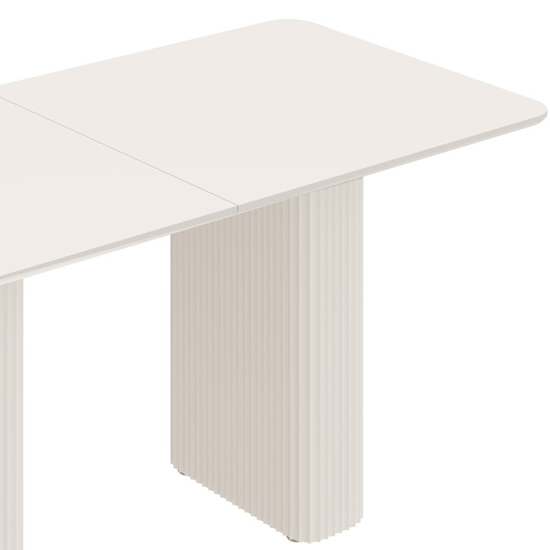 Brittay White Modern Rectangular Dining Table, 29.5"H x 63"L x 29.5"W