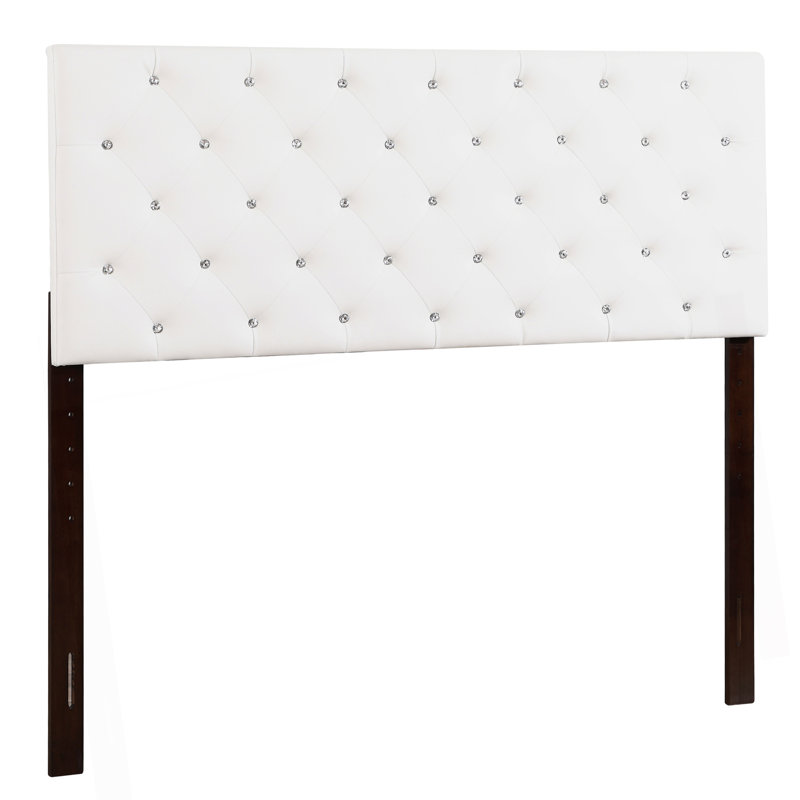 Tête de lit réglable polyvalente blanche, Lit double, Blanc