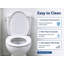 U-Shaped Slow Close Toilet Seat, White PP with Polished Chrome Hinges