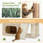 Arbre à chat 85 po H multi-niveaux avec poteau à griffes en sisal, rampe, perchoir et candis pour chat-791648203