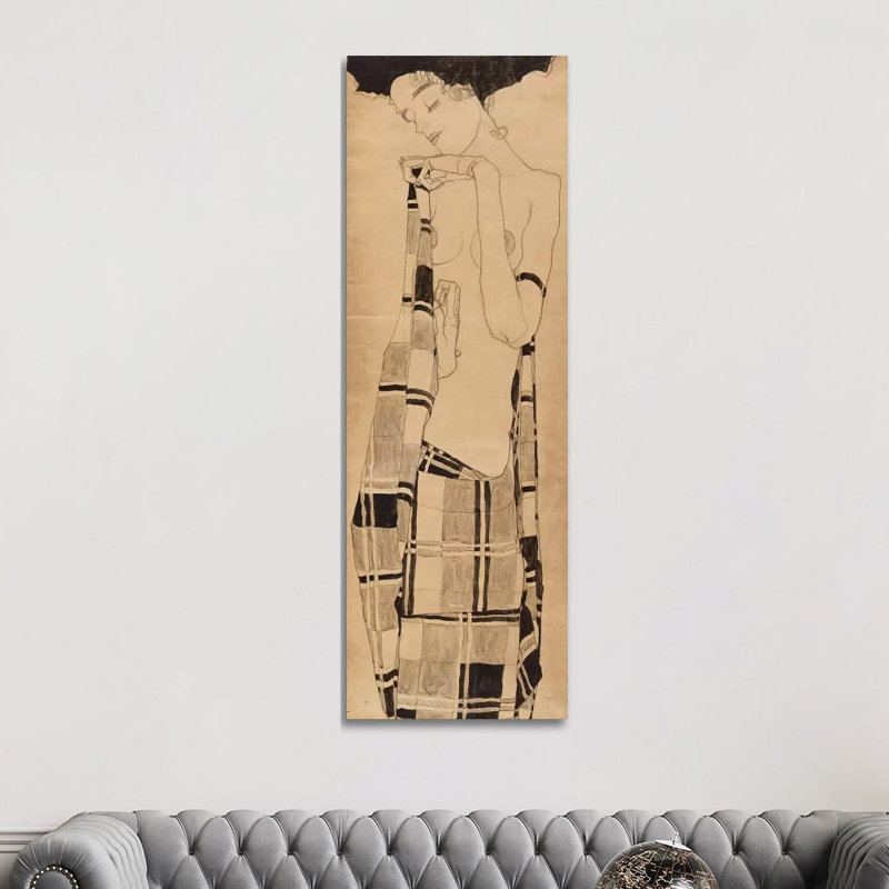 Standing Girl, C.1908-09 by Egon Schiele - Painting on Canvas, Wrapped Canvas, 91.44cm H x 30.48cm W x 3.81cm D