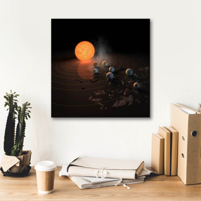 Abstract Concept Of Trappist-1 System' by NASA Canvas Wall Art