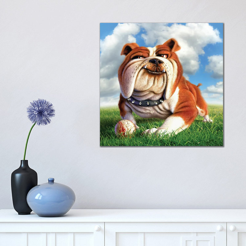 Bulldog by Jerry LoFaro - Wrapped Canvas Gallery-Wrapped Canvas Giclée, 45.72 cm H x 45.72 cm W