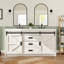 Ensemble de meuble-lavabo double en bois manufacturé 2 tiroirs 2 portes Chimira-129439377-134039059