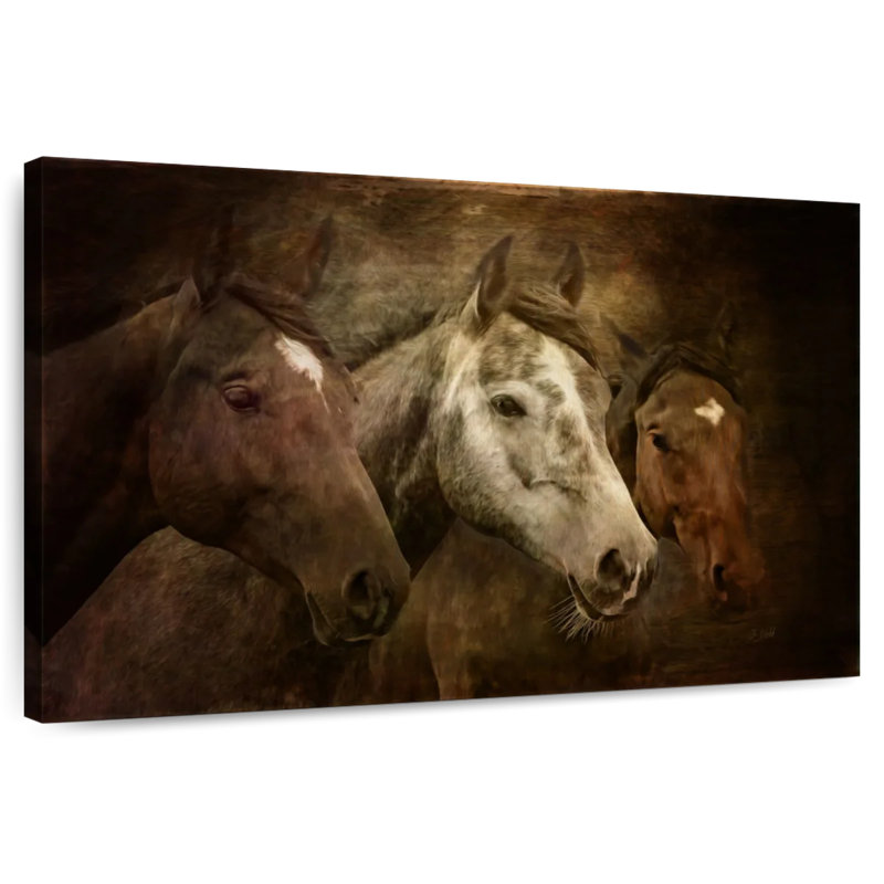Brampt Three Horses, 24" H x 36" W