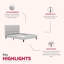 Bedroom Furniture Platform Bed, Fabric Upholstered Bed Frame With Tufted Headboard