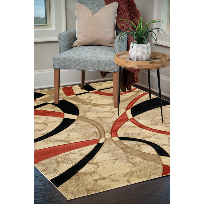 Dov Abstract Indoor Rug, Runner 2'7" x 7'4"