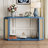 Narrow Console Table With Unique Irregular Top Design, Entryway Table With Open Shelf, Sofa Table For Living Room Hallway And Entrance-2111576365