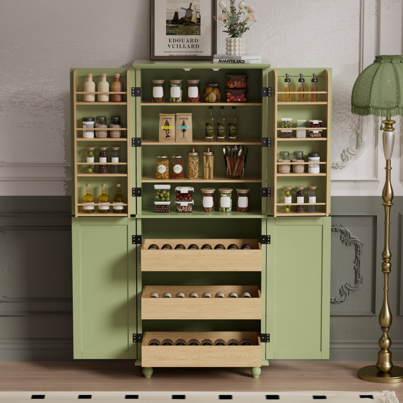70.9'' Kitchen Pantry, Green