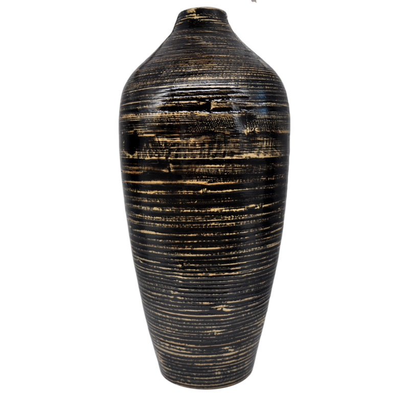 Montauk Handmade Wood Floor Vase
