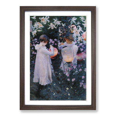 Carnation, Lily, Lily, Rose by John Singer Sargent - Framed Print