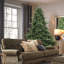 Arbre de Noël pleine forme avec 2673 pointes - aiguilles mixtes en PE / PVC-1864122008