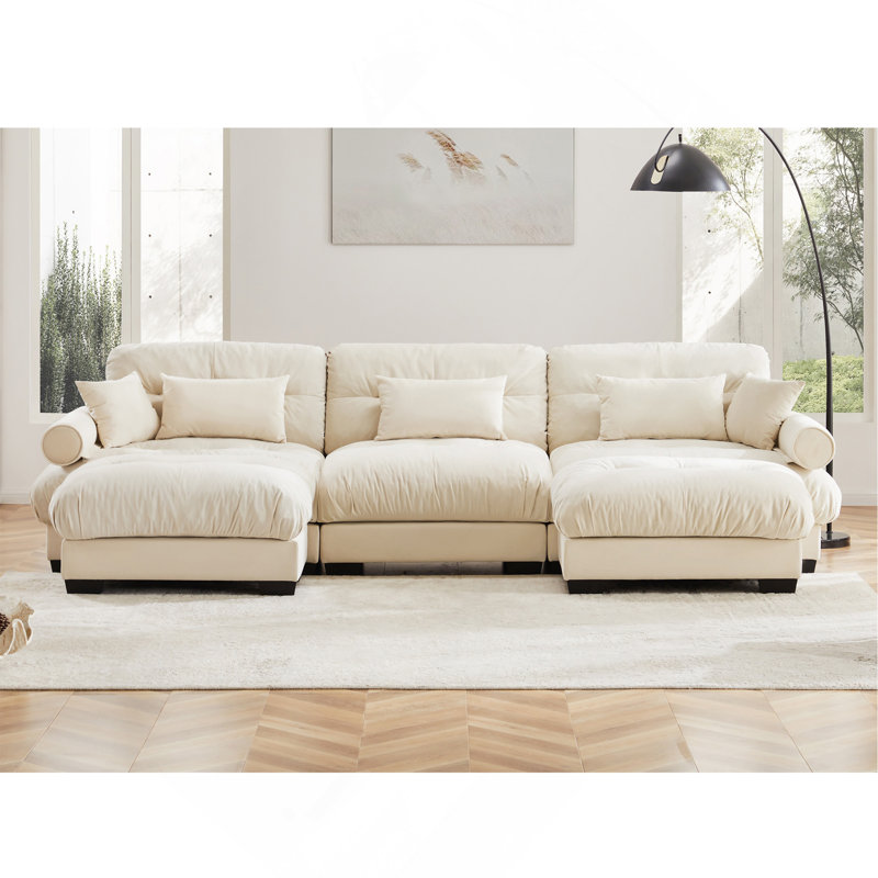 Canapé modulaire Luxury Luxury, Crème, crème