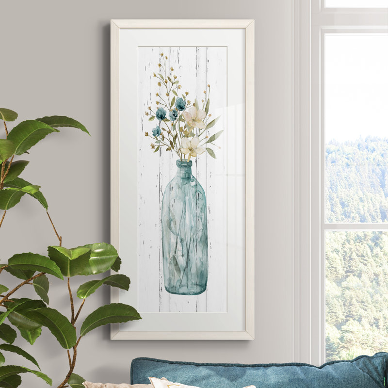 Peinture sur papier encadrée, Blanc