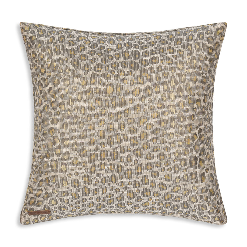 Coussin Asher, Imprimé animal doré / gris
