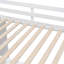 Lit mezzanine en bois blanc de taille double, avec escalier de rangement et tiroirs, multifonctionnel pour la chambre à coucher dans des armoires à tiroirs intégrés, espace fonctionnel