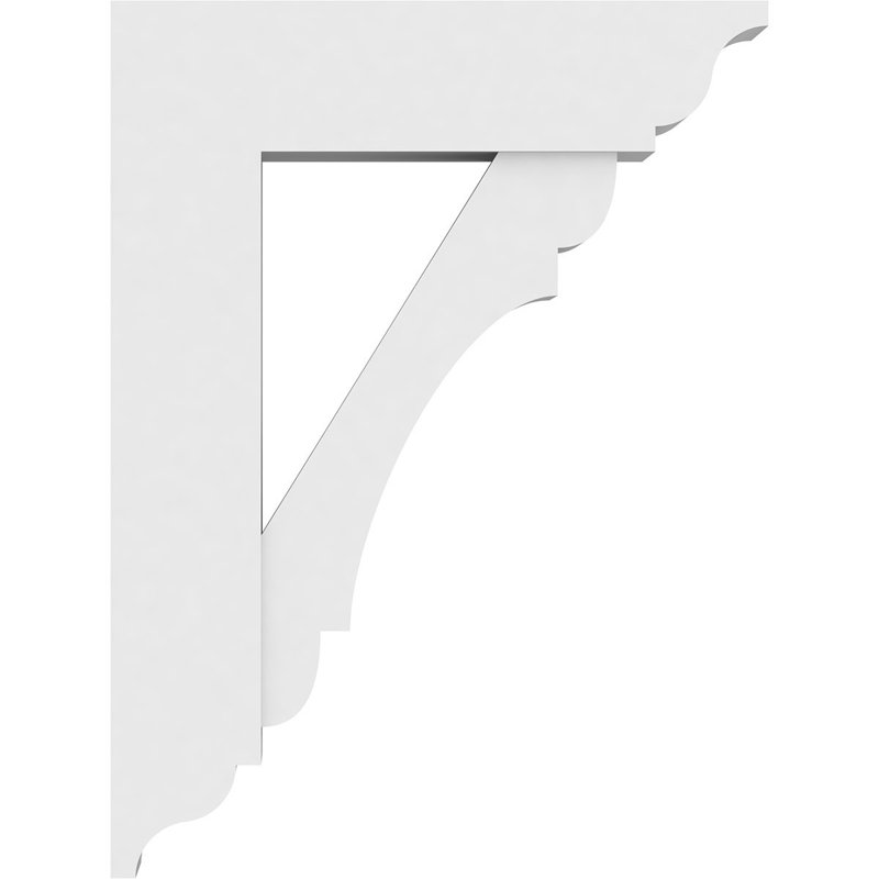 5"W x 24"D x 32"H Standard Olympic Architectural Grade PVC Bracket with Traditional Ends, 32"H x 5"W x 24"D