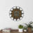 Metal Indoor Outdoor Sun Brown Wall Decor with Distressed Copper Like Finish